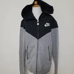 NIKE ジップアップパーカー グレー ブラック