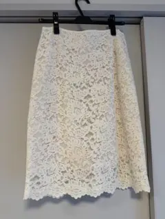 UNITED ARROWS 膝下スカート アイボリー