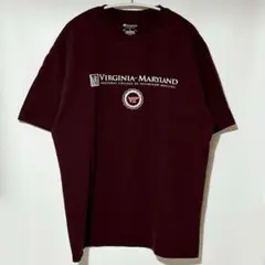 バージニア獣医学部 Tシャツ 半袖 綿100％ エンジ L チャンピオン