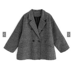 GRL グレンチェックツイードジャケット[at2131]