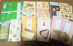 レターセット　メッセージカード　シール　まとめ売り　スイーツ　甘味