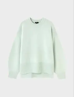 プラステ エクストラファインメリノウールミドルゲージクルーネックセーター ウール