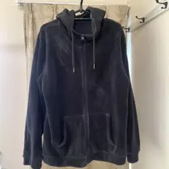 【中古】ノーブランド メンズ 長袖パーカー ブラック Lサイズ