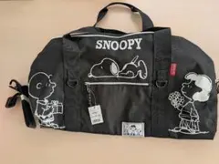 新品　SNOOPY スヌーピーボストンバッグ 旅行　大容量　ブラック