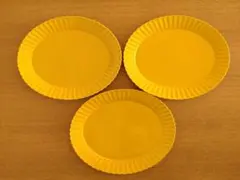 3枚セット　金麦花やか皿　金麦皿