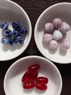 ガラスビーズセット 3種類