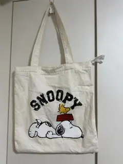 スヌーピー トートバッグ アイボリー