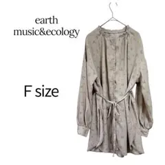 earth music&ecology 花柄チュニックワンピース長袖F 上品