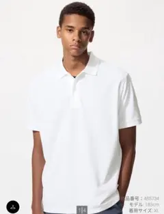 UNIQLO　ドライカノコポロシャツ ホワイト XL