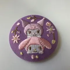 サンリオ 刺繍缶バッジ クロミ・マイメロディ