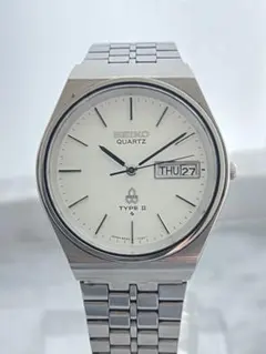 【新品電池】SEIKO TYPEⅡ DAYDATE vintage メンズ QZ