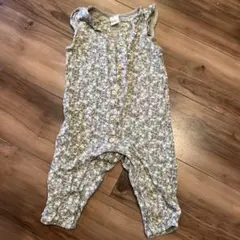 H&M ベビー 袖フリル花柄ロンパース 9-12m 80cm