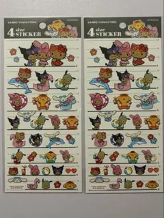 サンリオ 4サイズステッカー 2シートセット