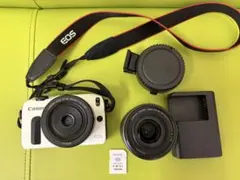 美品Canon EOS Mホワイト＋EF-M22mm F2 単焦点神レンズセット 美品Canon EOS Mホワイト＋EF-M22mm F2 単焦点神レンズセット - メルカリ