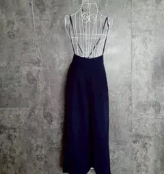 ✨GU✨ジーユー♡サロペット♡ワイドパンツ♡着回し抜群♡ネイビー(M)