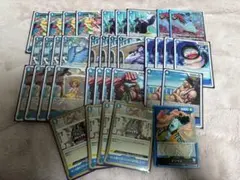 ワンピースカード 青ジンベエデッキパーツ約36枚 まとめ売り