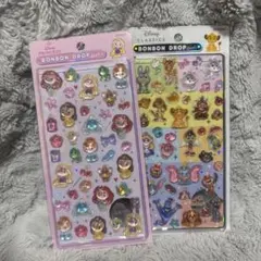 正規品 ディズニー プリンセス　クラシック ボンボンドロップシール　２点セット