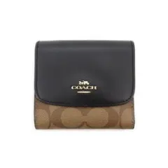 COACH コーチ 折財布　折りたたみ　ブラウン ブラック