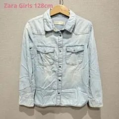 Zara Girls デニム長袖シャツ 128cm
