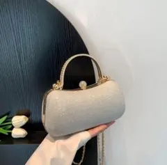【新品】パーティバッグ お呼ばれ 結婚式 2way ゴールド シルバー クラッチ