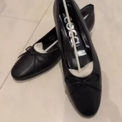 cocaリボン付き黒フラットパンプス(値引き交渉応じます。)