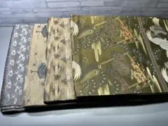 アンティーク　正絹　丸帯　四点まとめて