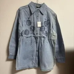 【Otto】レディース　デニムジャケット　LLサイズ　花柄　刺繍　ミセス　シニア