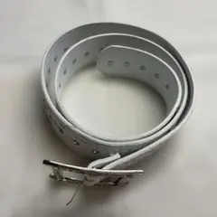 ホワイトラインストーン付きベルト