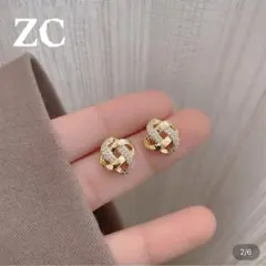 No. 014 ZC 韓国大人気ピアス　両耳 S925 スピード発送