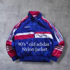 90s old adidas オールドアディダス ナイロンジャケットデサント刺繍