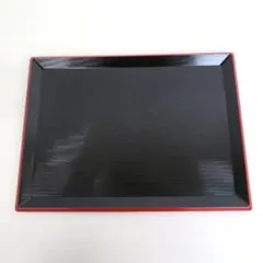 【新品未使用】福井クラフト 耐熱A)尺3新千筋利休盆黒天朱　1枚