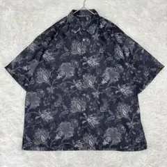 美品✨ラコレ メッシュペイズリーシャツ 黒 M 半袖 総柄 羽織り メンズのサムネイル