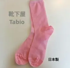 靴下屋Tabioソックス　シースルーラメ　ハイソックス１足組　ピンク×金糸のサムネイル
