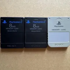 ジャンク　プレイステーション①②メモリーカード3枚セット