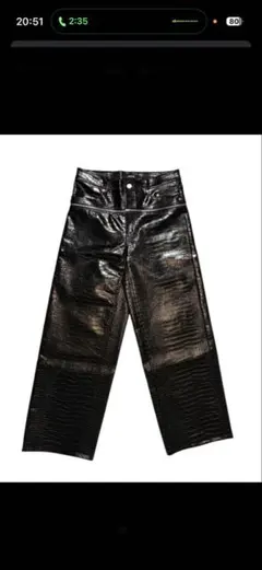 GOAR.ARCHIVE クロコレザー 黒 ZIPPER PANTS CROC - メルカリ