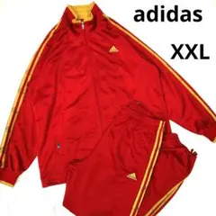 00's　オールドアディダス　ジャージ　セットアップ　レッド　XXL　万国旗