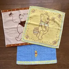 くまのプーさんハンドタオル3枚セット