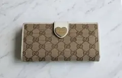 GUCCI GGキャンバス　ラブリー　ハート　長財布　Wallet 203550