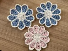 フラワーコースター ハンドメイド