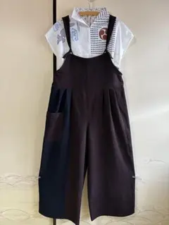 美品 岡山デニム 丸美屋 Basket サロペット オールインワン 日本製