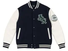 BEAMS HEART スタジャン ネイビー×ホワイト