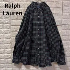 Ralph Lauren ラルフローレン 2XB チェック ボタンダウンシャツ