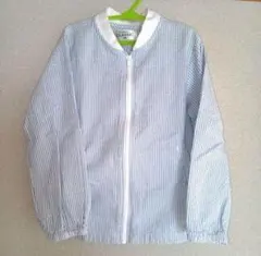 120サイズ キッズ 薄手ジャンパー ブルー ストライプ 春 秋