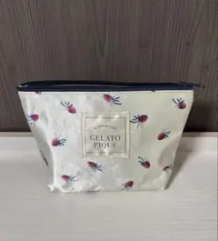 ジェラートピケ ポーチ いちご柄 GELATO PIQUE コスメポーチ