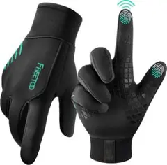 防寒手袋 メンズ 発熱綿素材 保温 撥水加工ランニング手袋 防寒グローブ