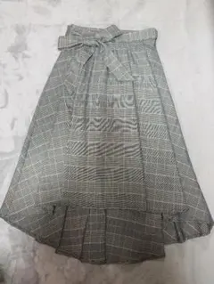 スカート アシンメトリー グレンチェック