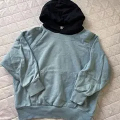 ブランシェス　110 バイカラー　パーカー　ブルー