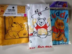 プーさん バンダナ・タオル3点セット＆おまけ