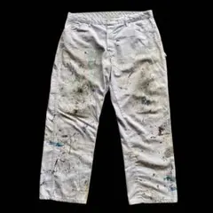 超雰囲気!Dickies ペンキ ペインターパンツ ディッキーズ白ペイントW94