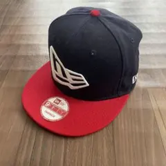 美品　ニューエラ　キャップ　ビッグロゴ　ネイビー
